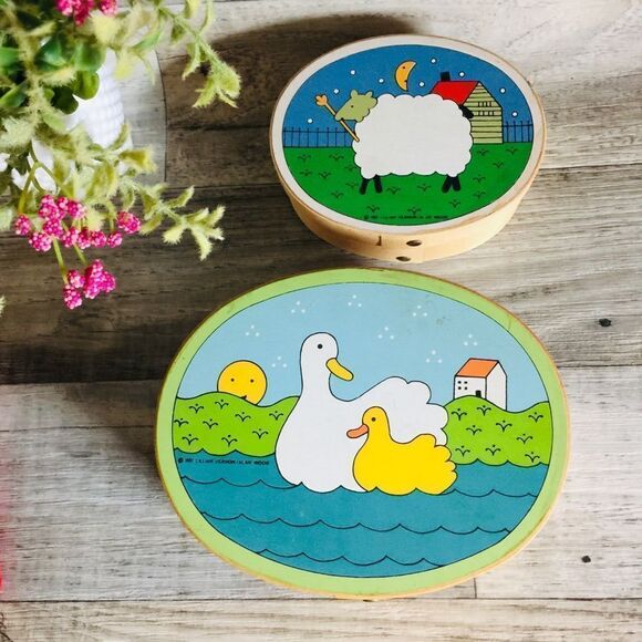 1982 Lillian Vernon Alan Wood Oval Pantry Boxes - Picture 4 of 8